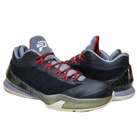 NIKE Air Jordan CP3.VIII Sz 9 Black/White-Cool Grey-Gym Red 684855-001 main image 12
